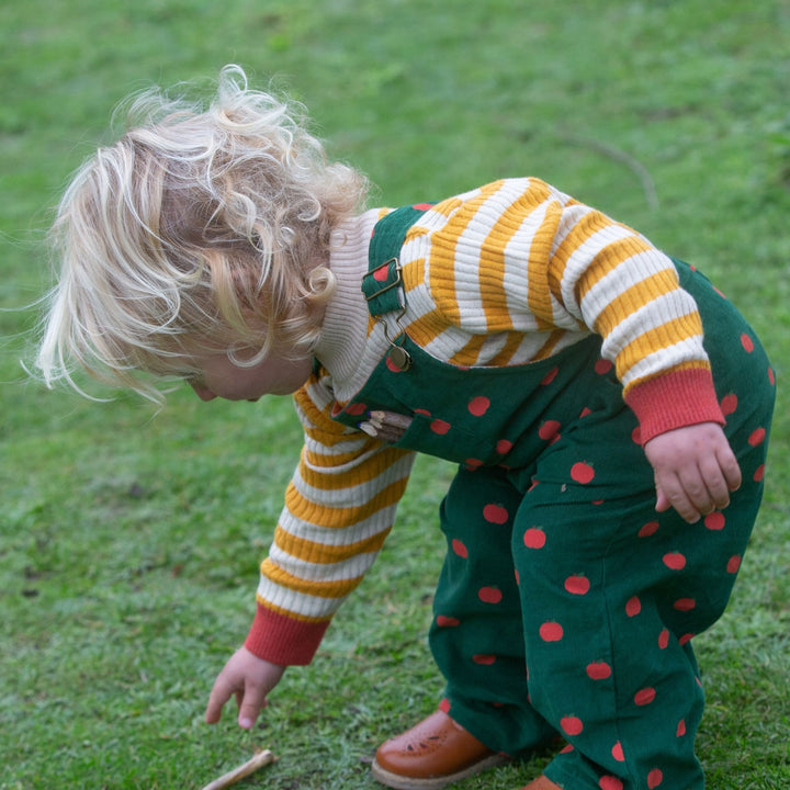 From One To Another Gold Striped Knitted Jumper