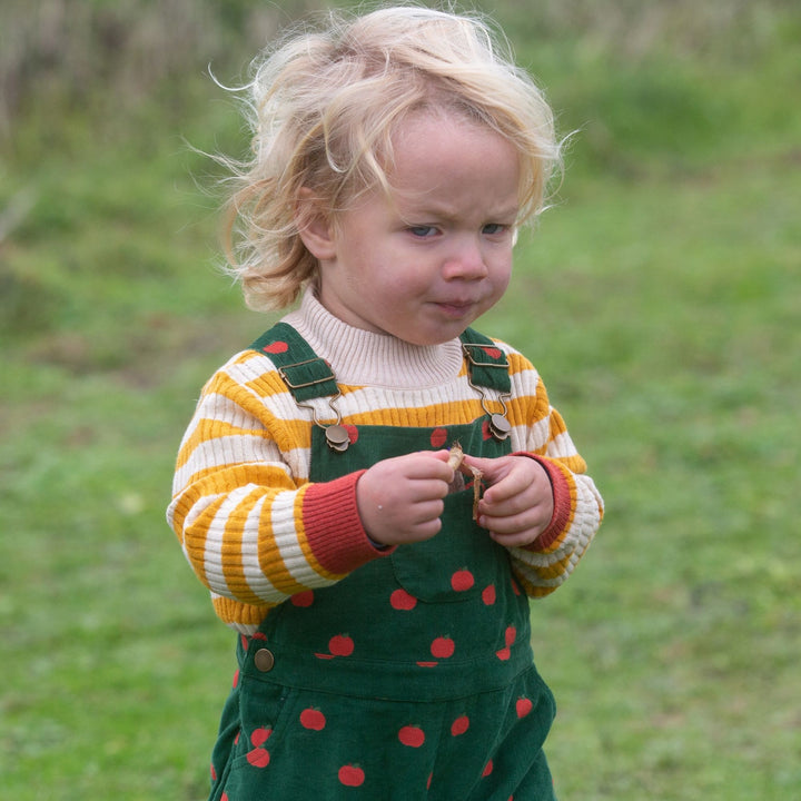 From One To Another Gold Striped Knitted Jumper