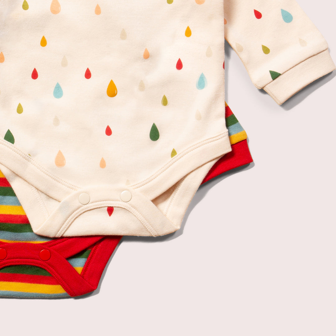 Drip Drop Organic Baby Bodysuit Set - 2 Pack