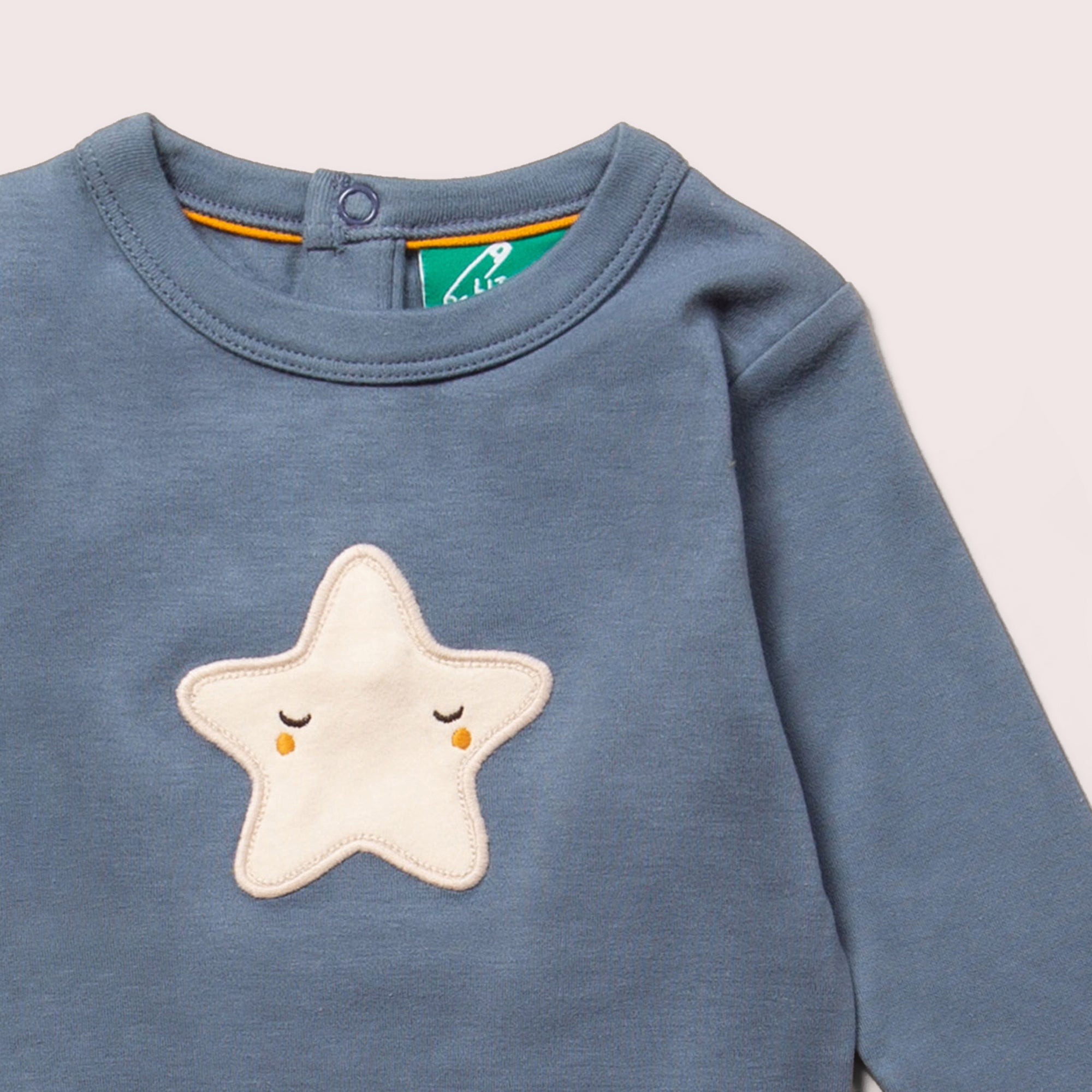Shooting Star Chest Applique Long Sleeve T-Shirt