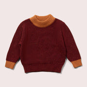 From One To Another Berry Snuggly Knitted Jumper