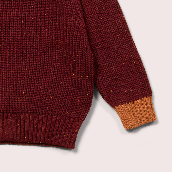 From One To Another Berry Snuggly Knitted Jumper