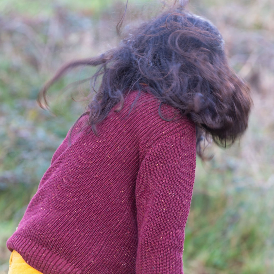 From One To Another Berry Snuggly Knitted Jumper