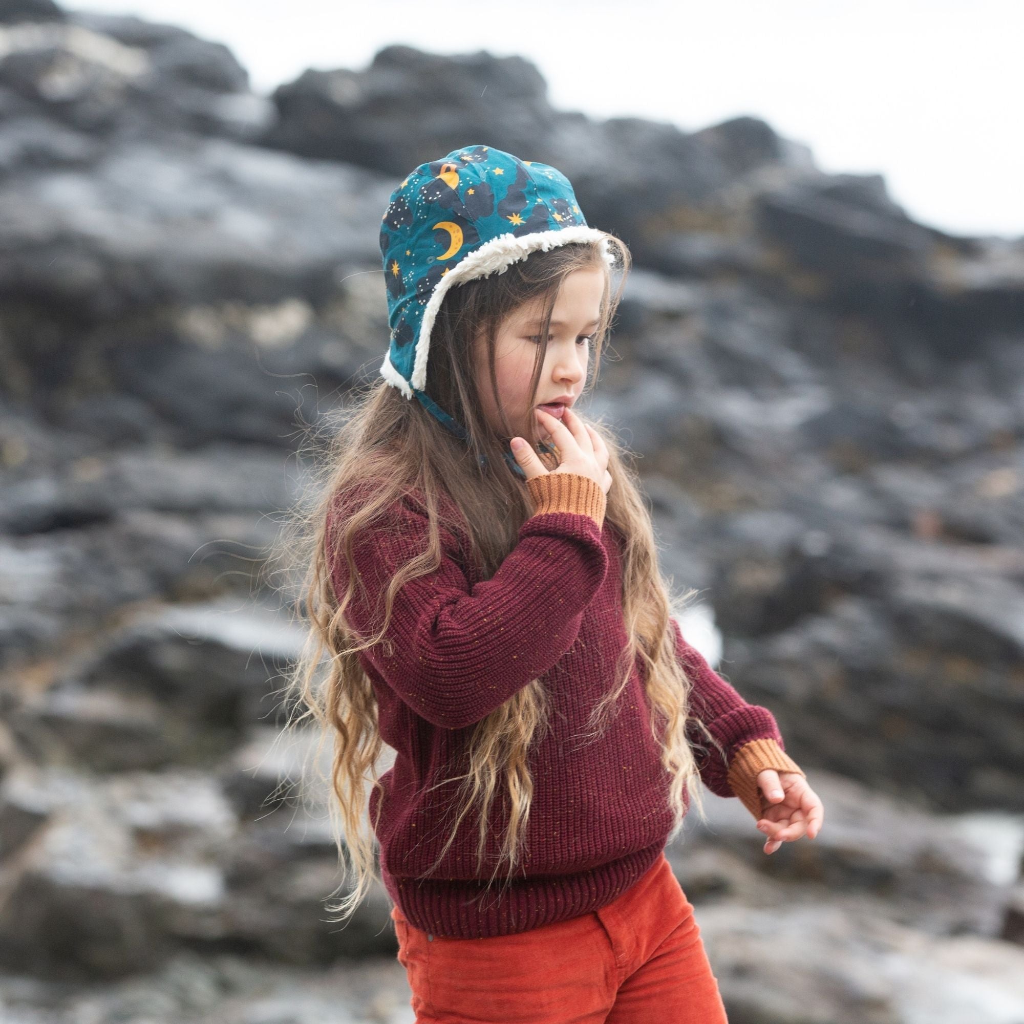From One To Another Berry Snuggly Knitted Jumper