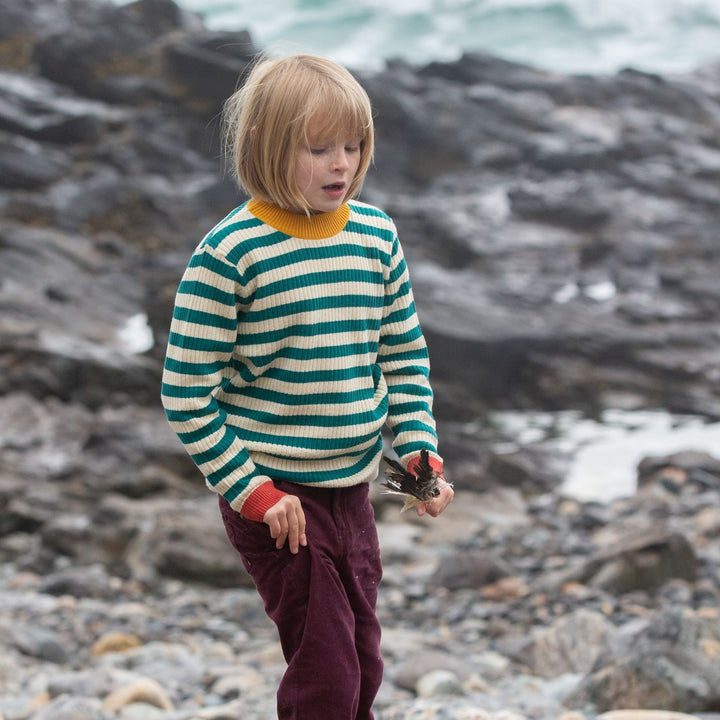 From One To Another Everglade Striped Knitted Jumper