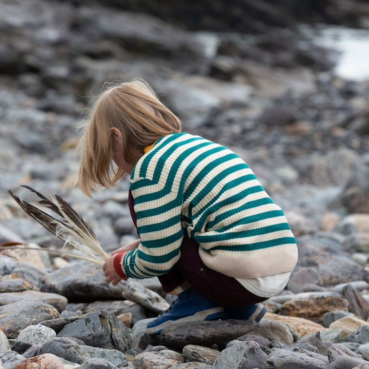 From One To Another Everglade Striped Knitted Jumper