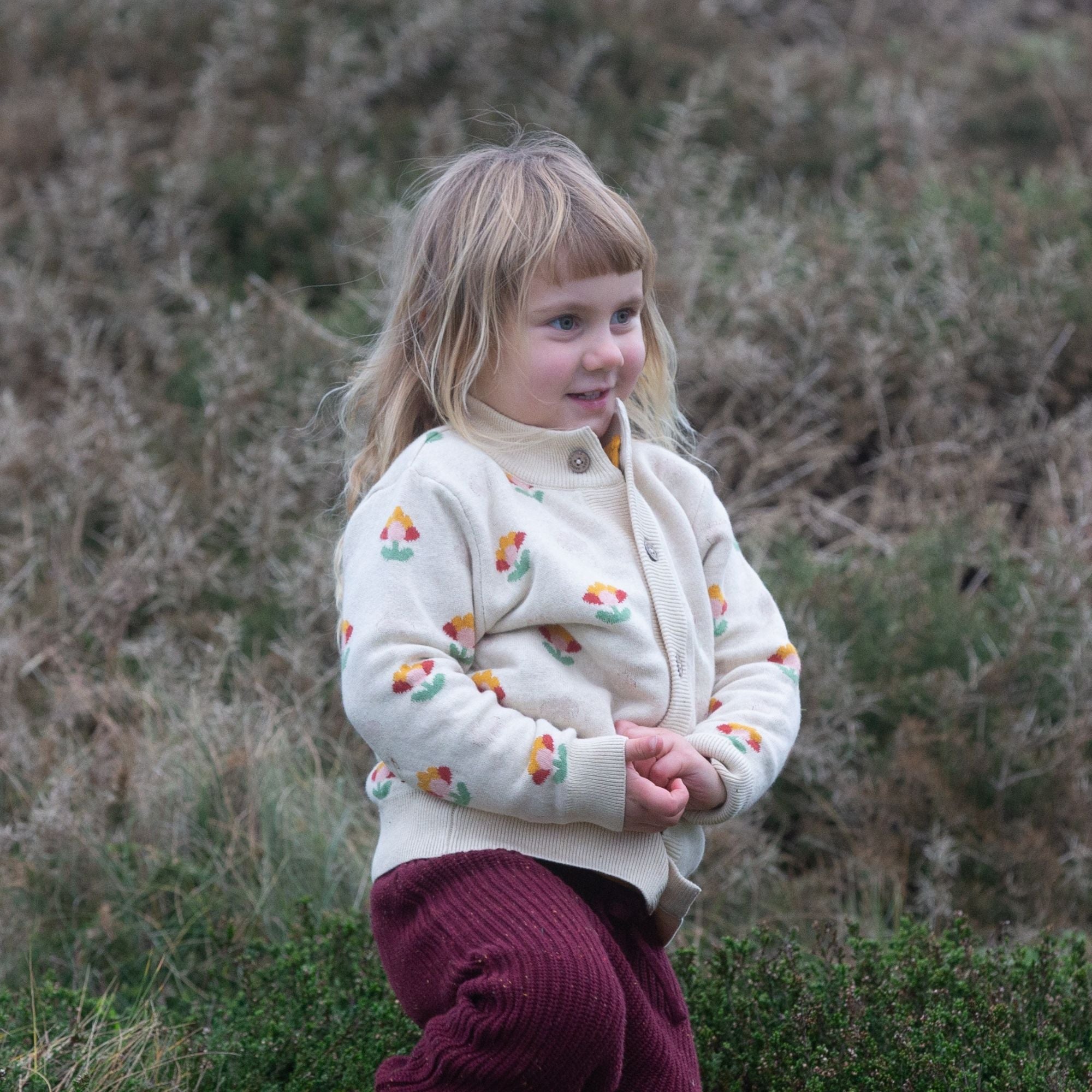 From One To Another Flower Knitted Cardigan
