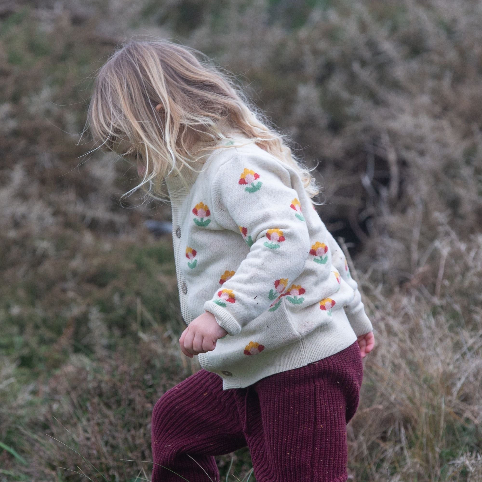 From One To Another Flower Knitted Cardigan