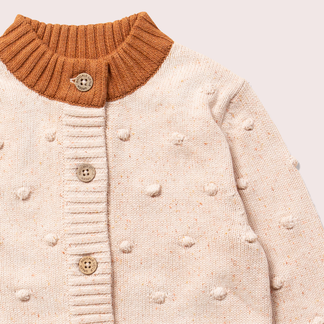 From One To Another Oatmeal Popcorn Snuggly Knitted Cardigan