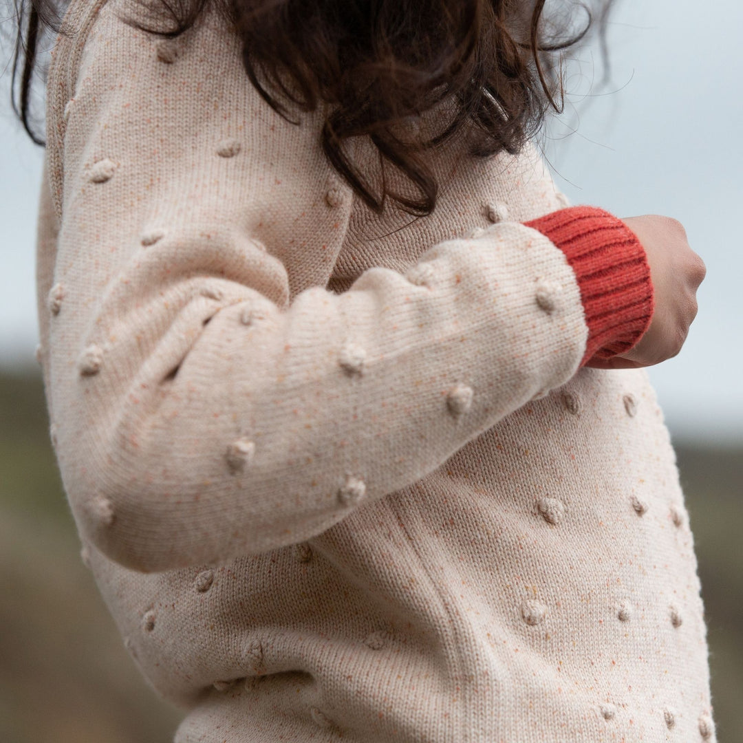 From One To Another Oatmeal Popcorn Snuggly Knitted Cardigan