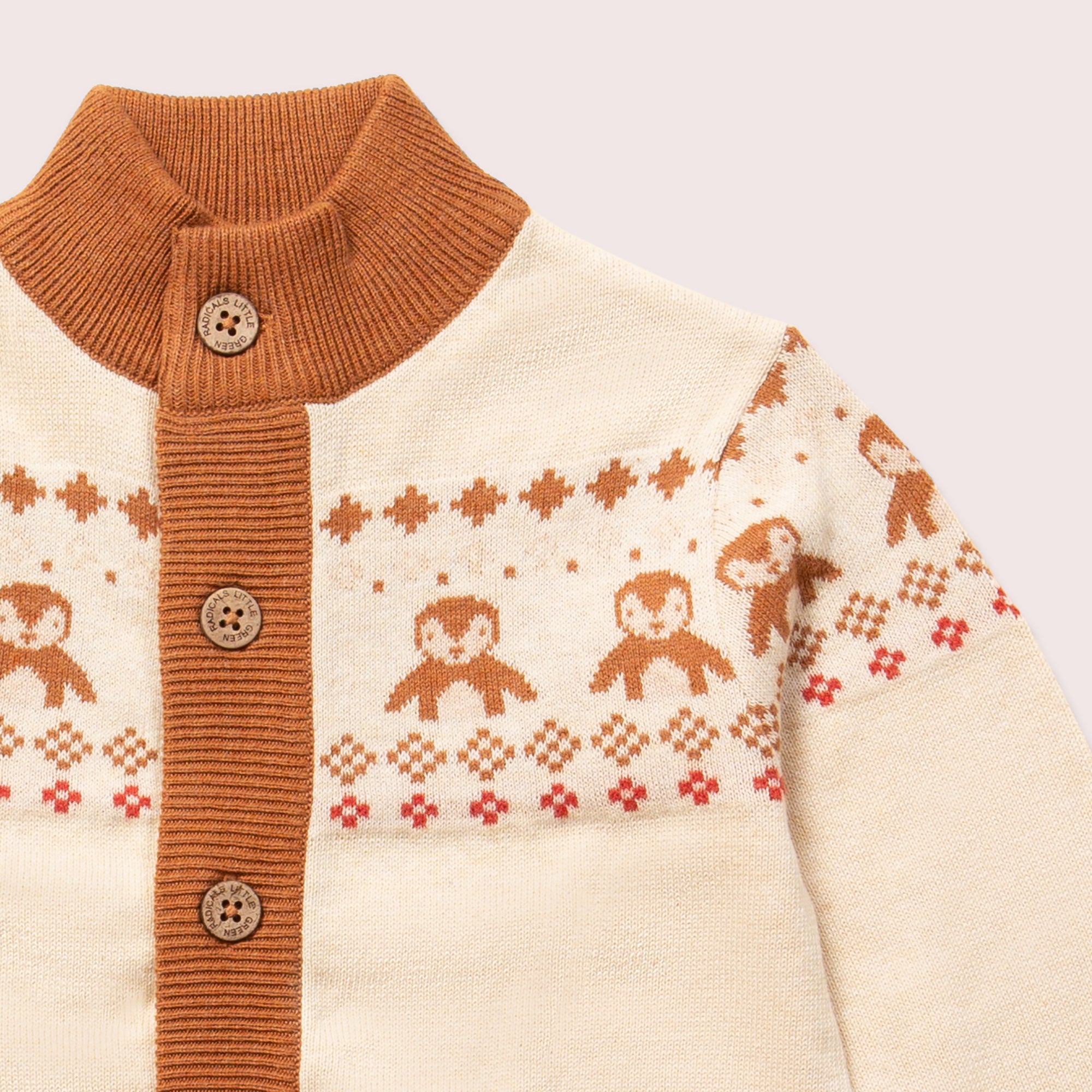 From One To Another Fair Isle Penguin Knitted Cardigan