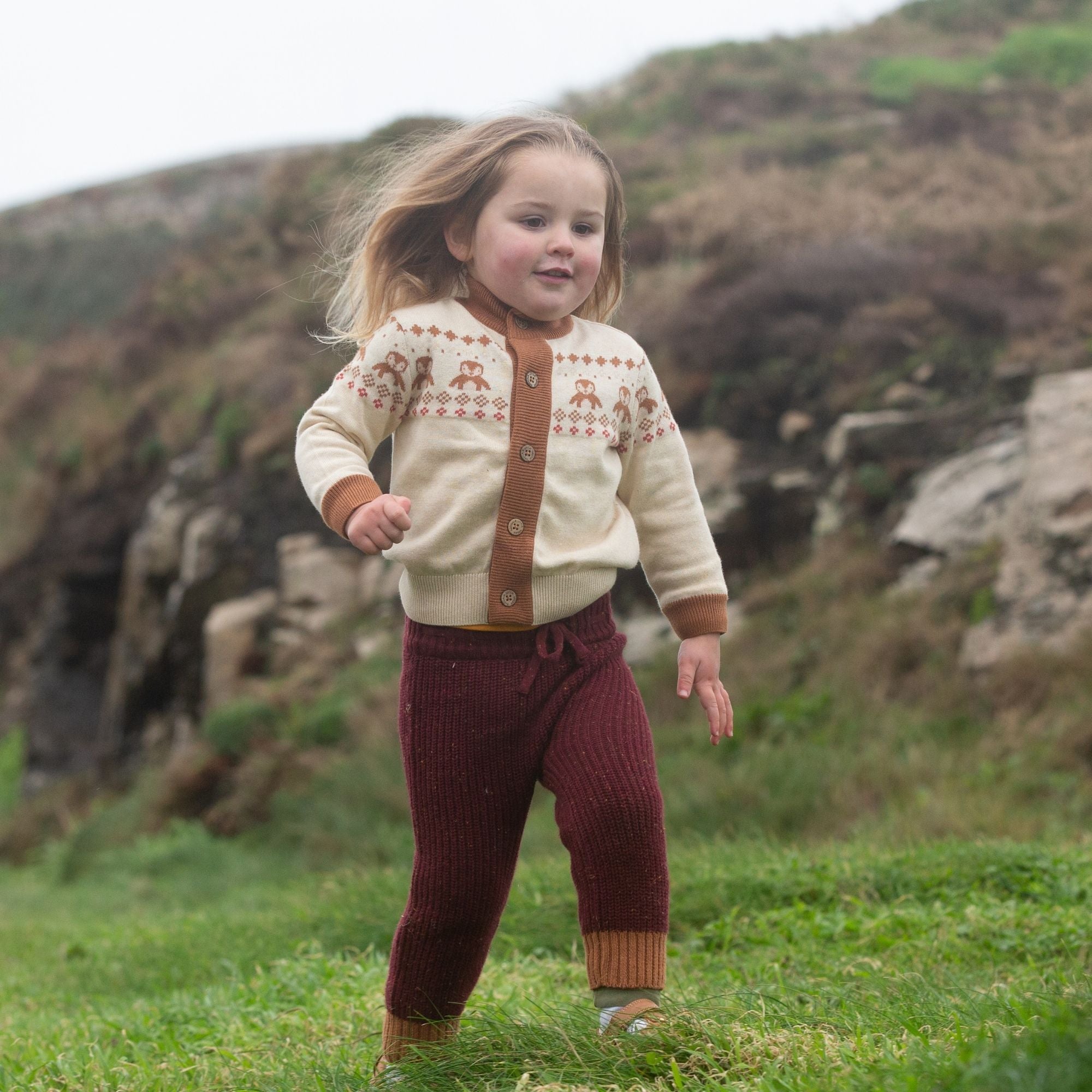 From One To Another Fair Isle Penguin Knitted Cardigan
