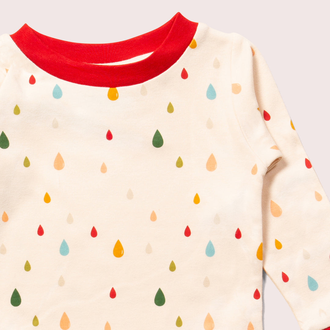 Drip Drop Printed Long Sleeve T-Shirt