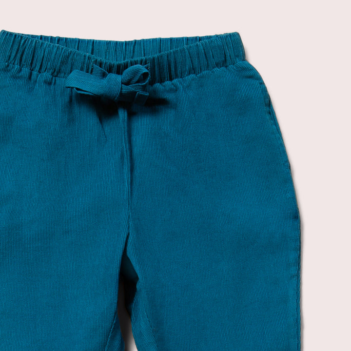 Deep Blue Corduroy Pull On Trousers