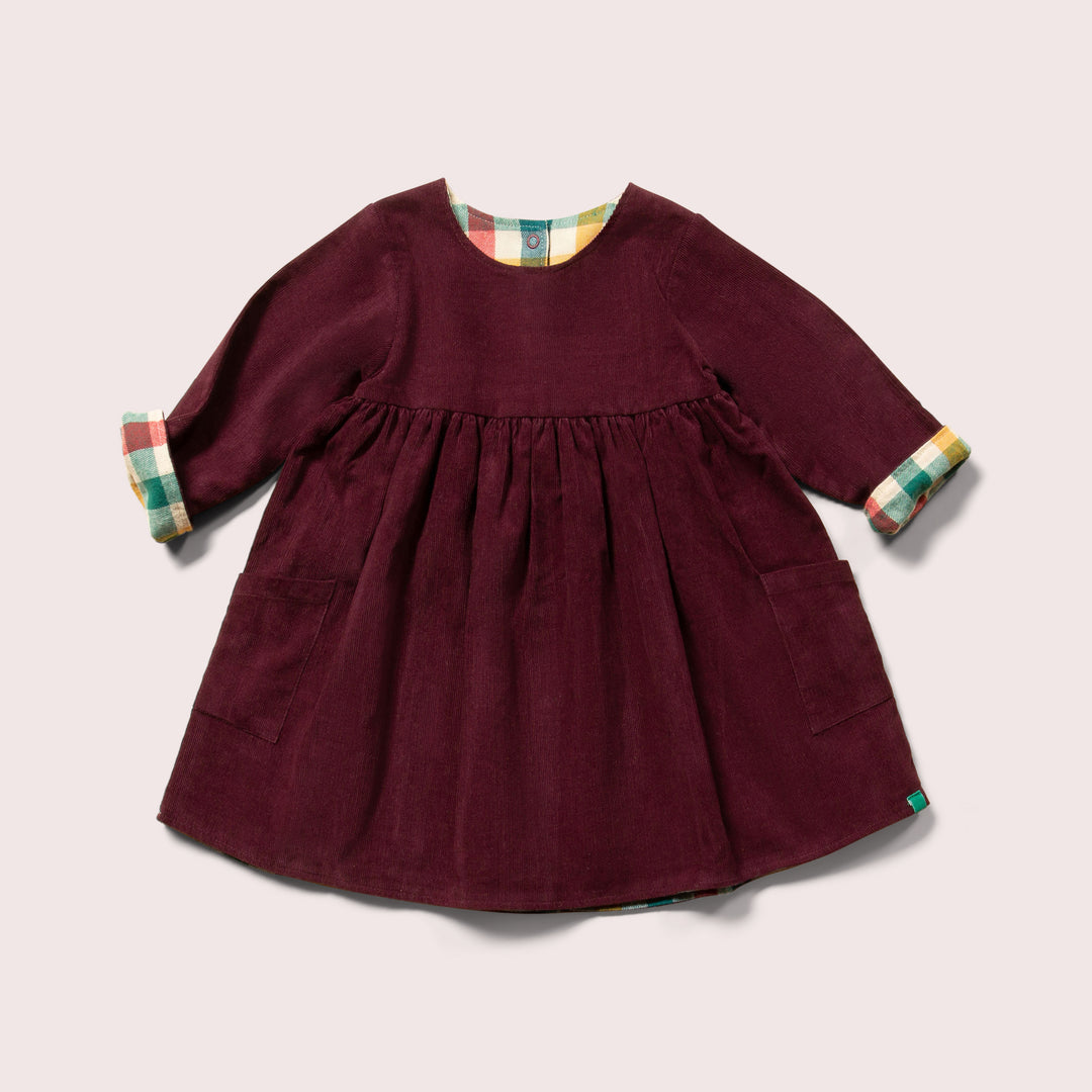 Berry Day After Day Reversible Corduroy Pocket Dress