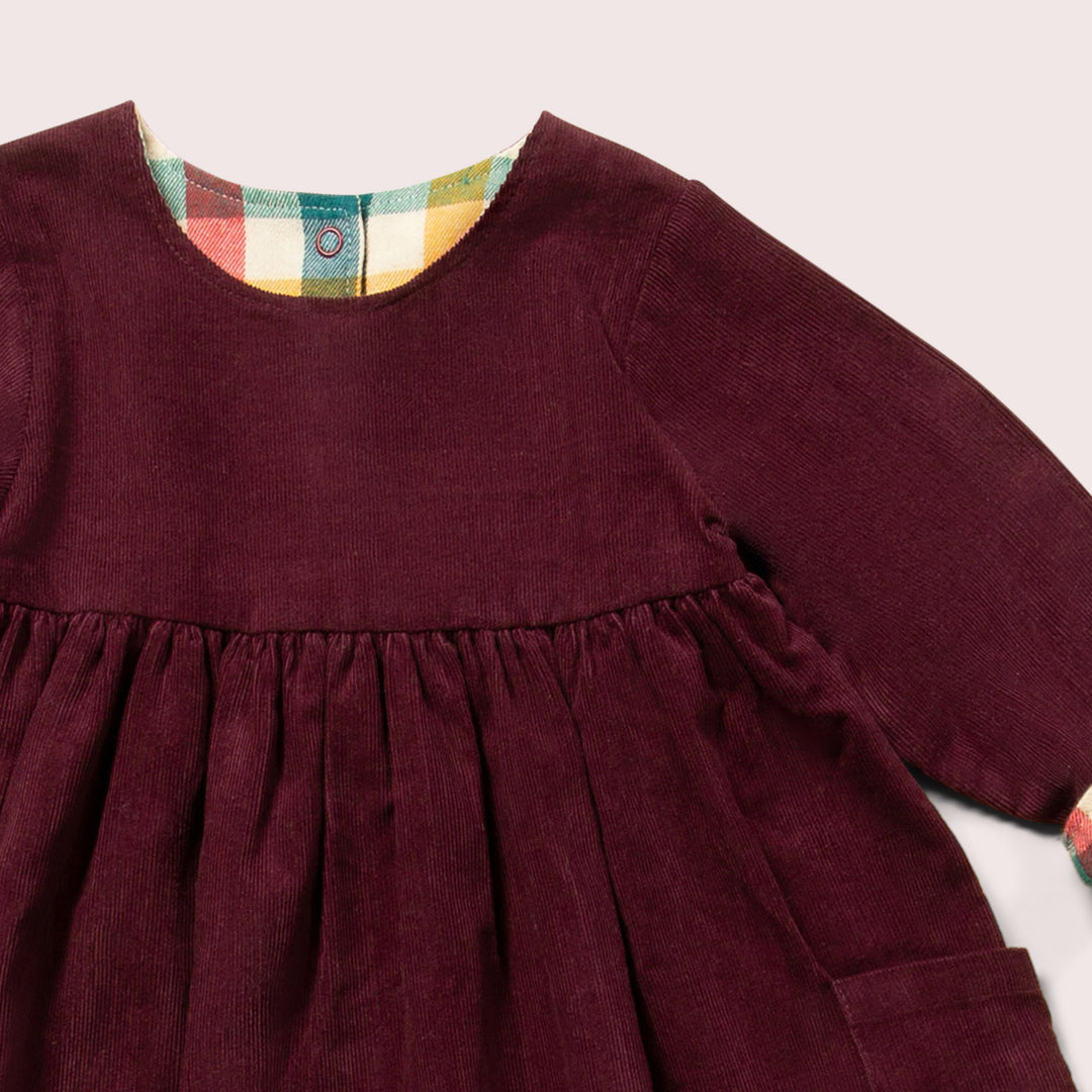 Berry Day After Day Reversible Corduroy Pocket Dress