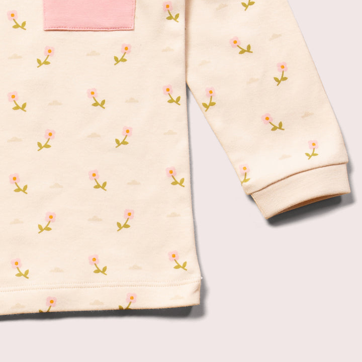 Pink Flowers Organic T-Shirt & Jogger Playset