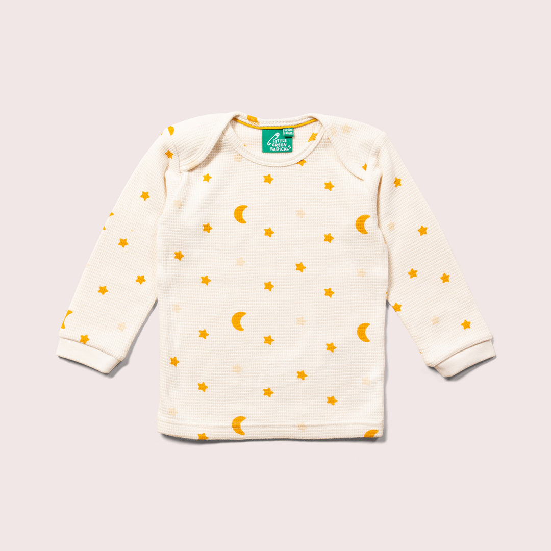 Cream Waffle Stars Organic T-Shirt & Jogger Playset