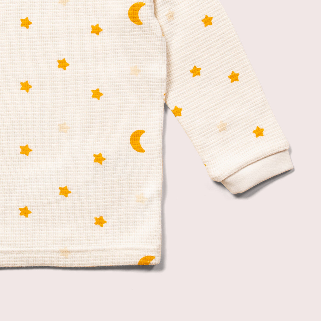 Cream Waffle Stars Organic T-Shirt & Jogger Playset