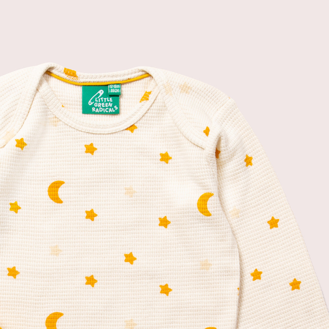 Cream Waffle Stars Organic T-Shirt & Jogger Playset