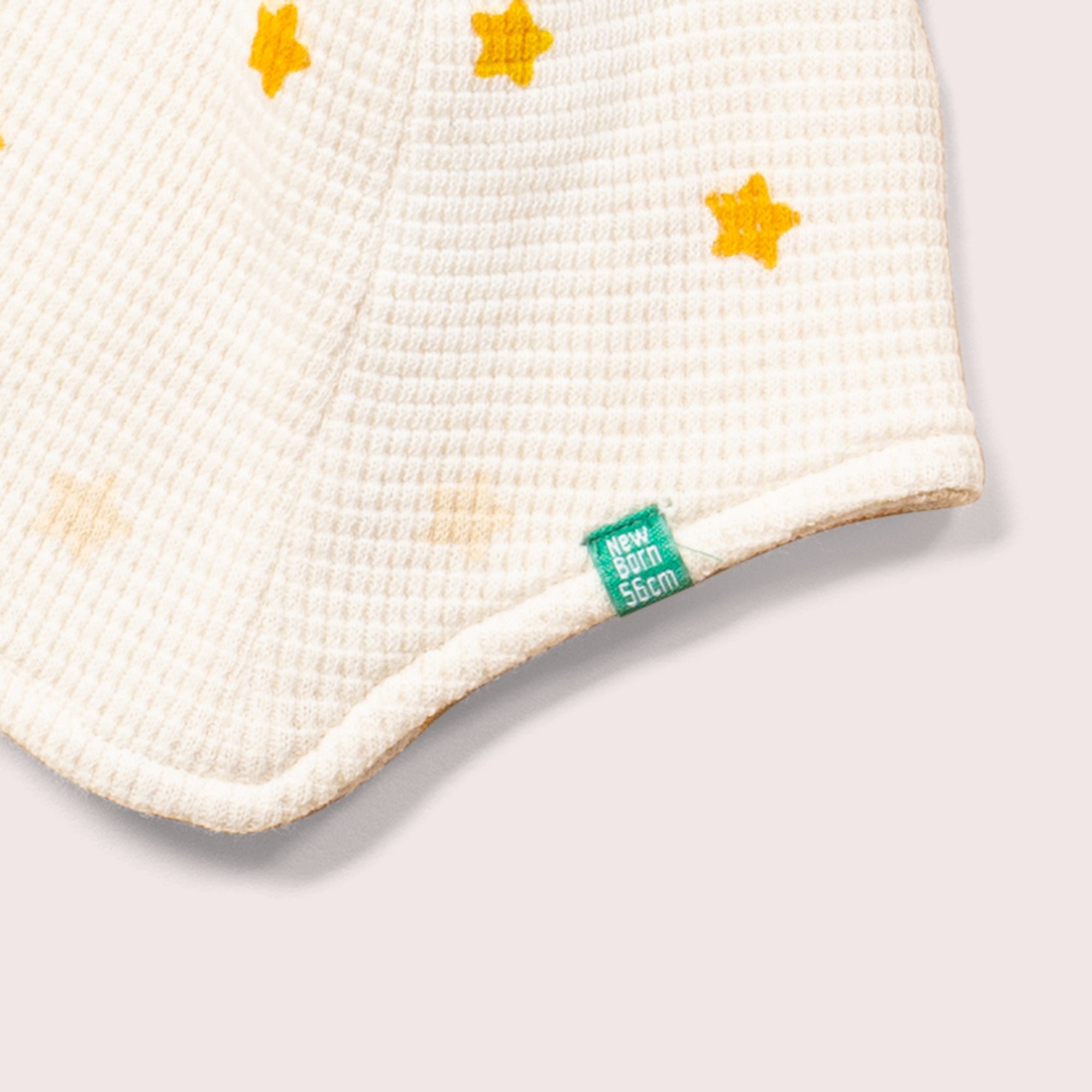 Cream Waffle Stars Baby Hat