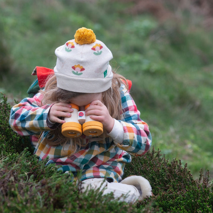 Flower Knitted Hat & Baby Booties Set