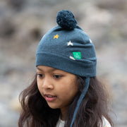 Golden Stars Knitted Hat & Baby Booties Set