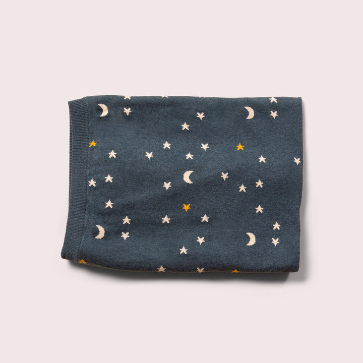 Golden Stars Soft Knitted Baby Blanket