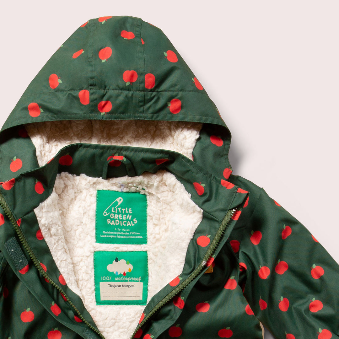 An Apple A Day Recycled Waterproof Winter Coat