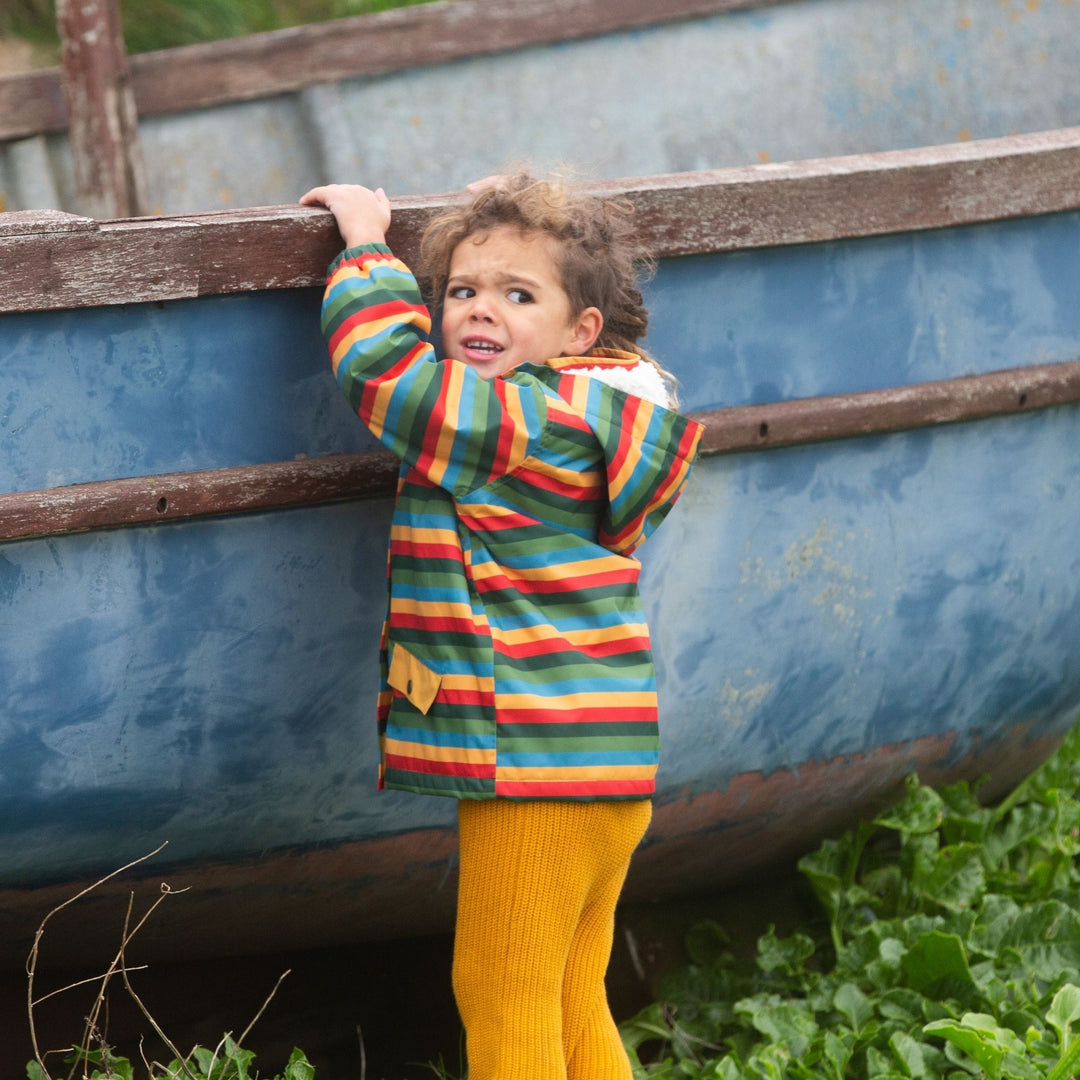 Rainbow Stripe Adventure Recycled Waterproof Winter Coat