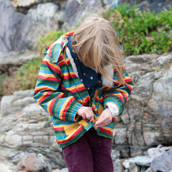 Rainbow Stripe Adventure Recycled Waterproof Winter Coat