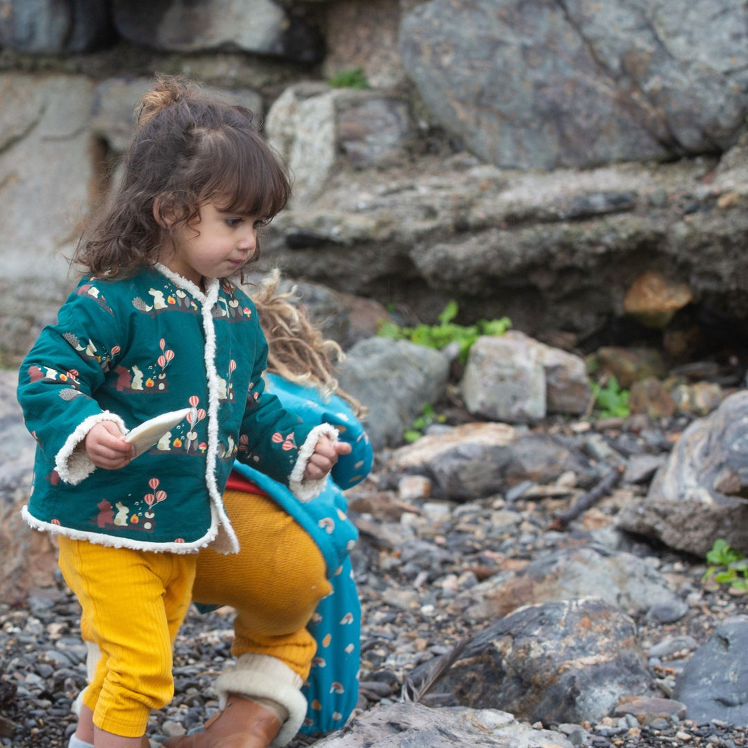 Around The Campfire Collarless Reversible Cosy Jacket