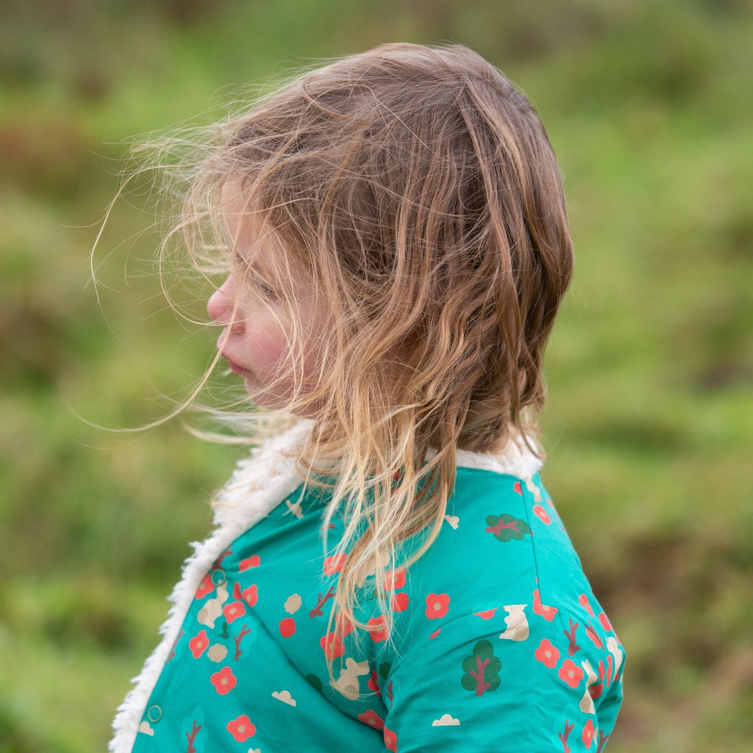 Forest Walk Collarless Reversible Cosy Jacket