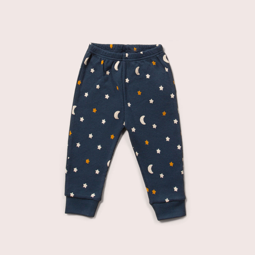 Navy Waffle Stars Organic Pyjamas