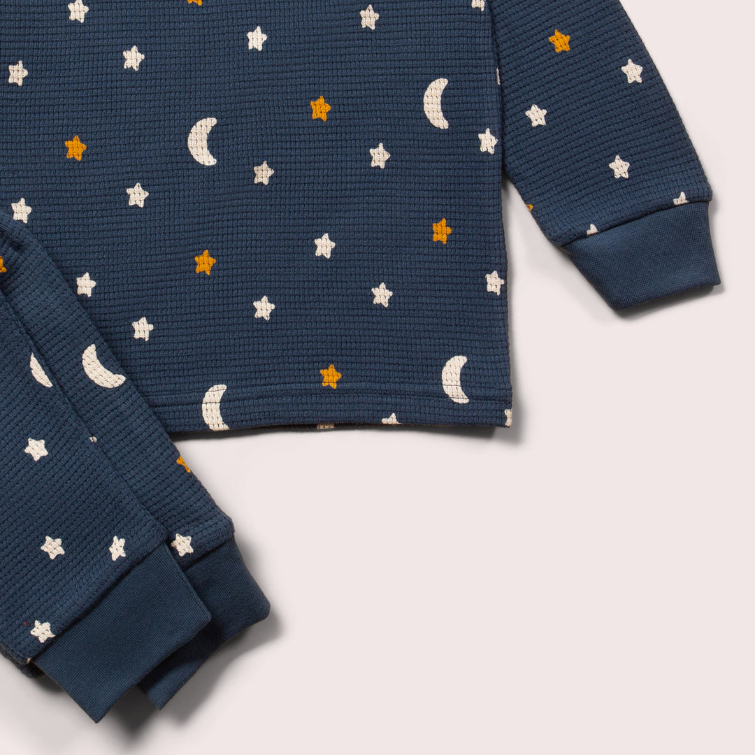 Navy Waffle Stars Organic Pyjamas