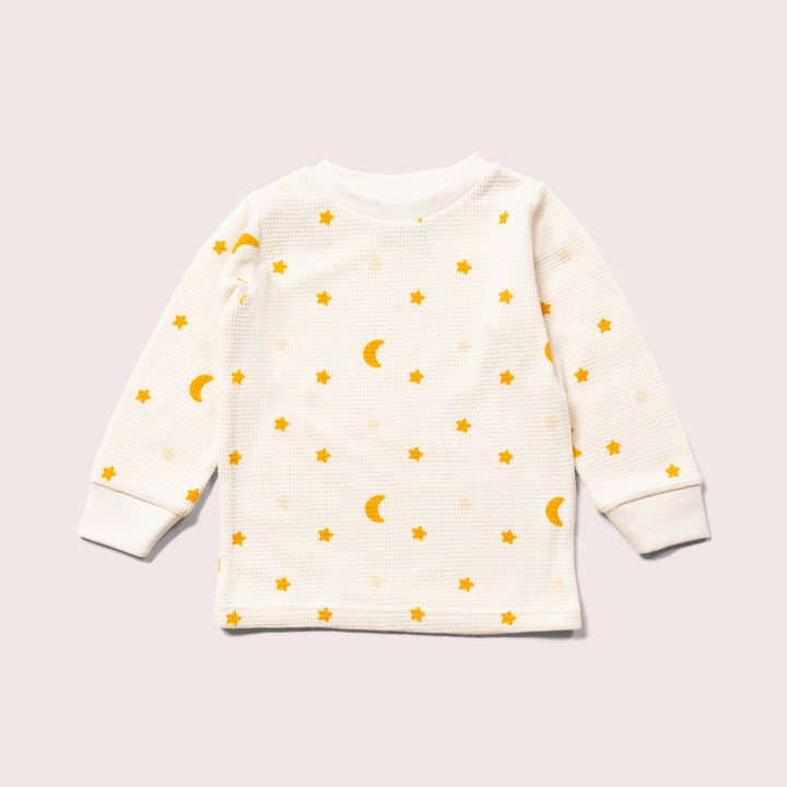 Cream Waffle Stars Organic Pyjamas