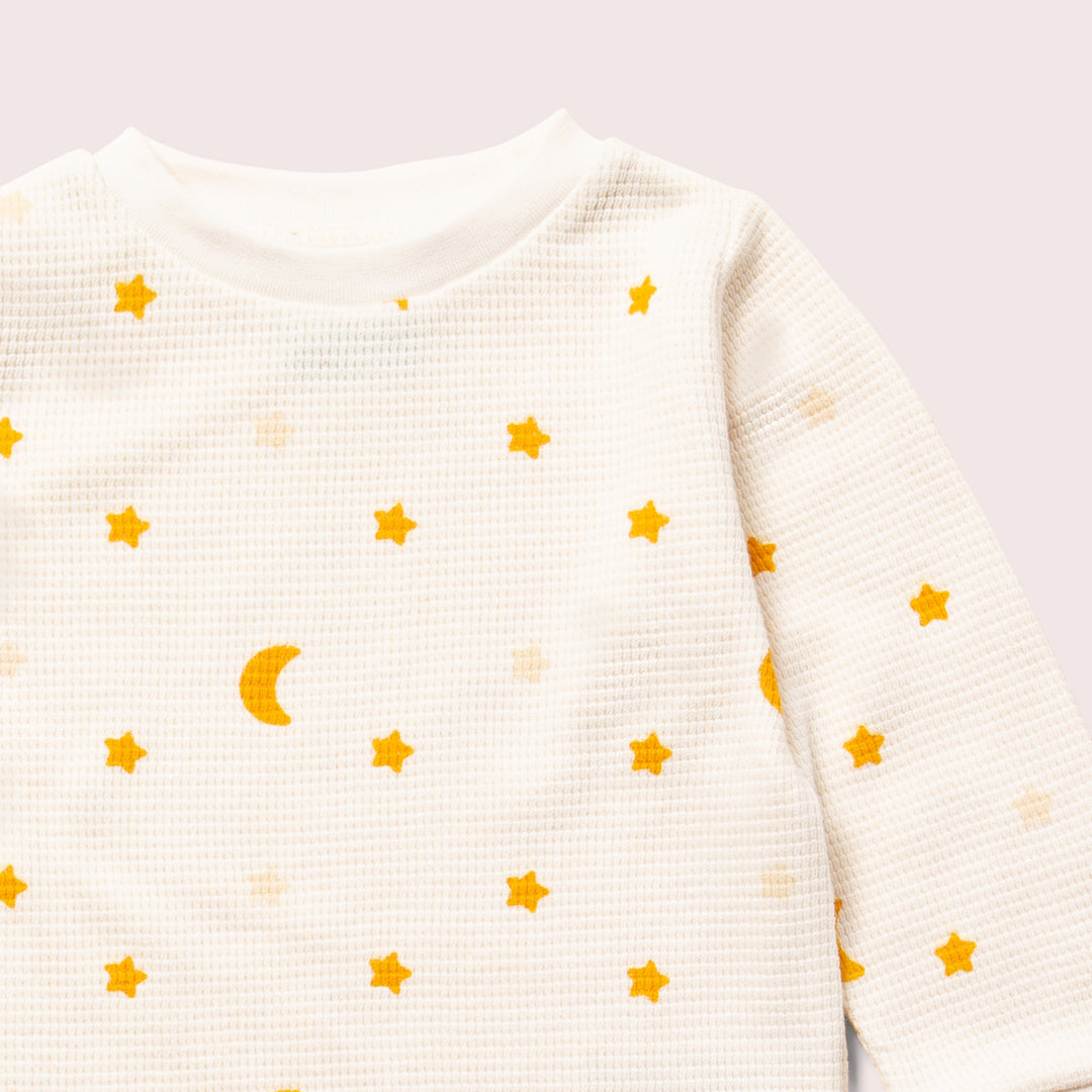 Cream Waffle Stars Organic Pyjamas