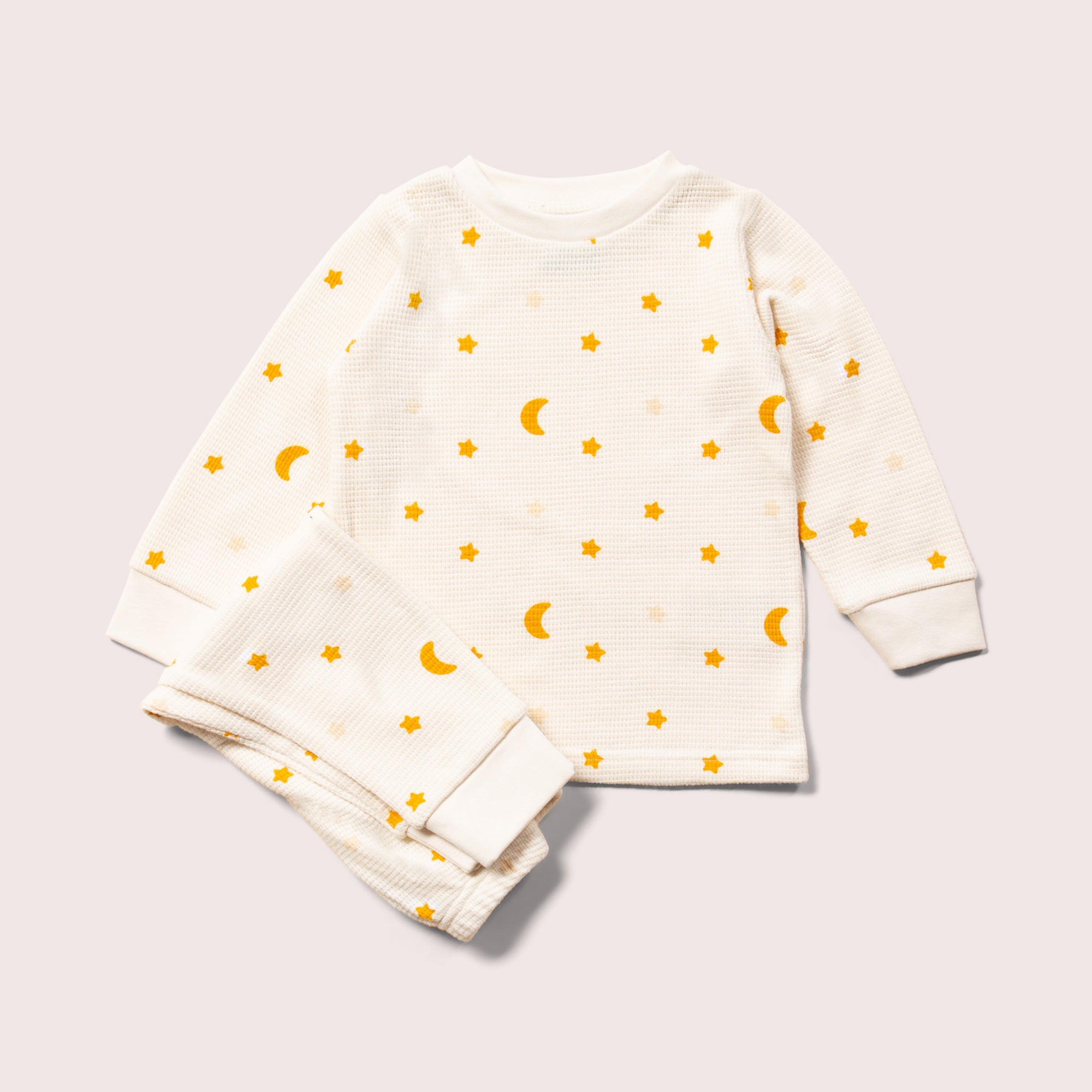 Cream Waffle Stars Organic Pyjamas NOT AVAILABLE for USA/AUS/CAN