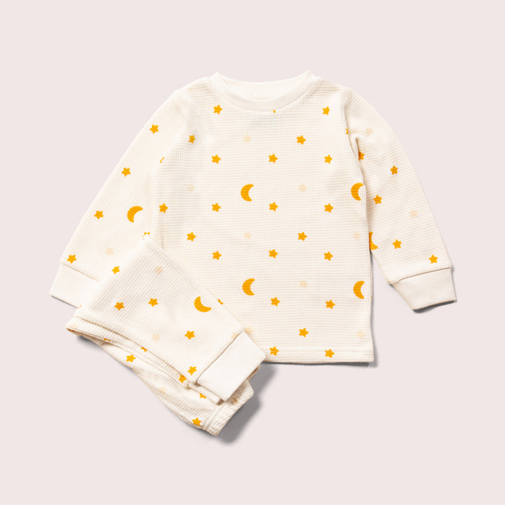 Cream Waffle Stars Organic Pyjamas