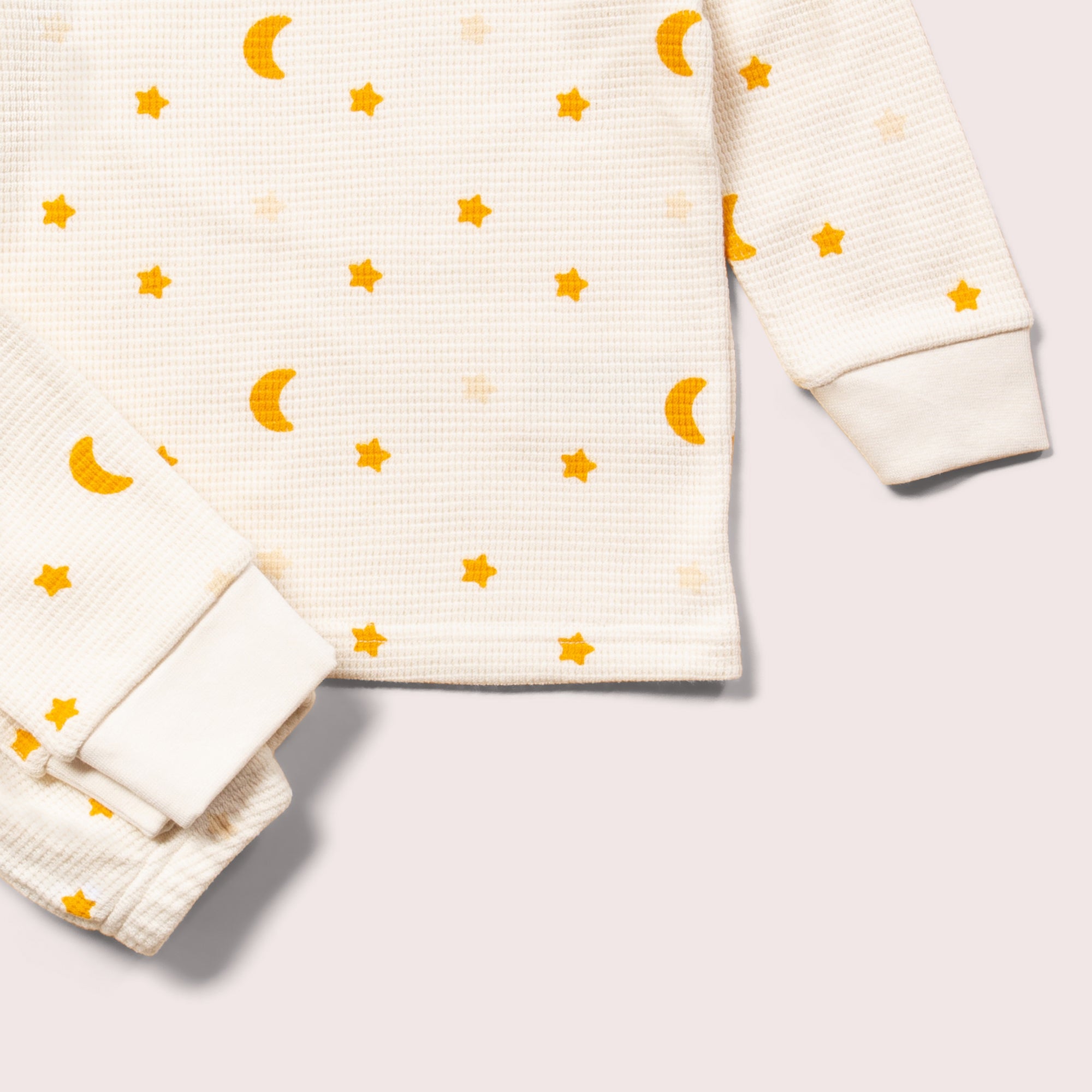 Cream Waffle Stars Organic Pyjamas NOT AVAILABLE for USA/AUS/CAN