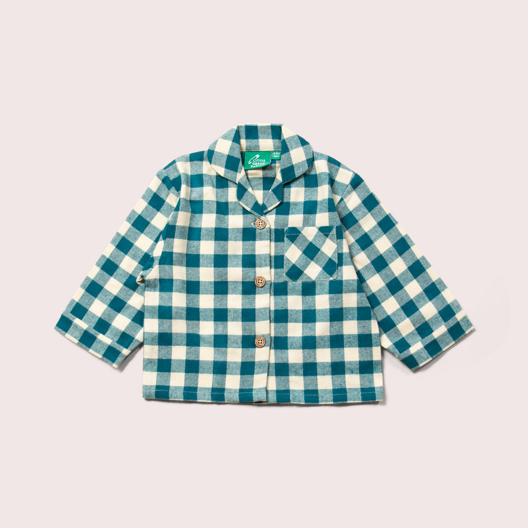 Blue Check Classic Button Up Pyjamas