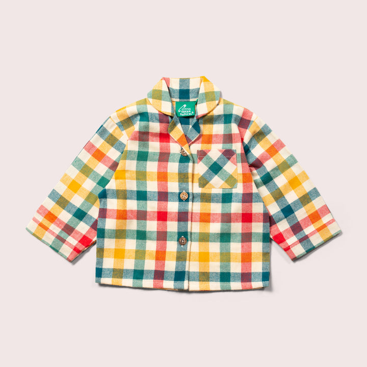 Rainbow Check Classic Button Up Pyjamas