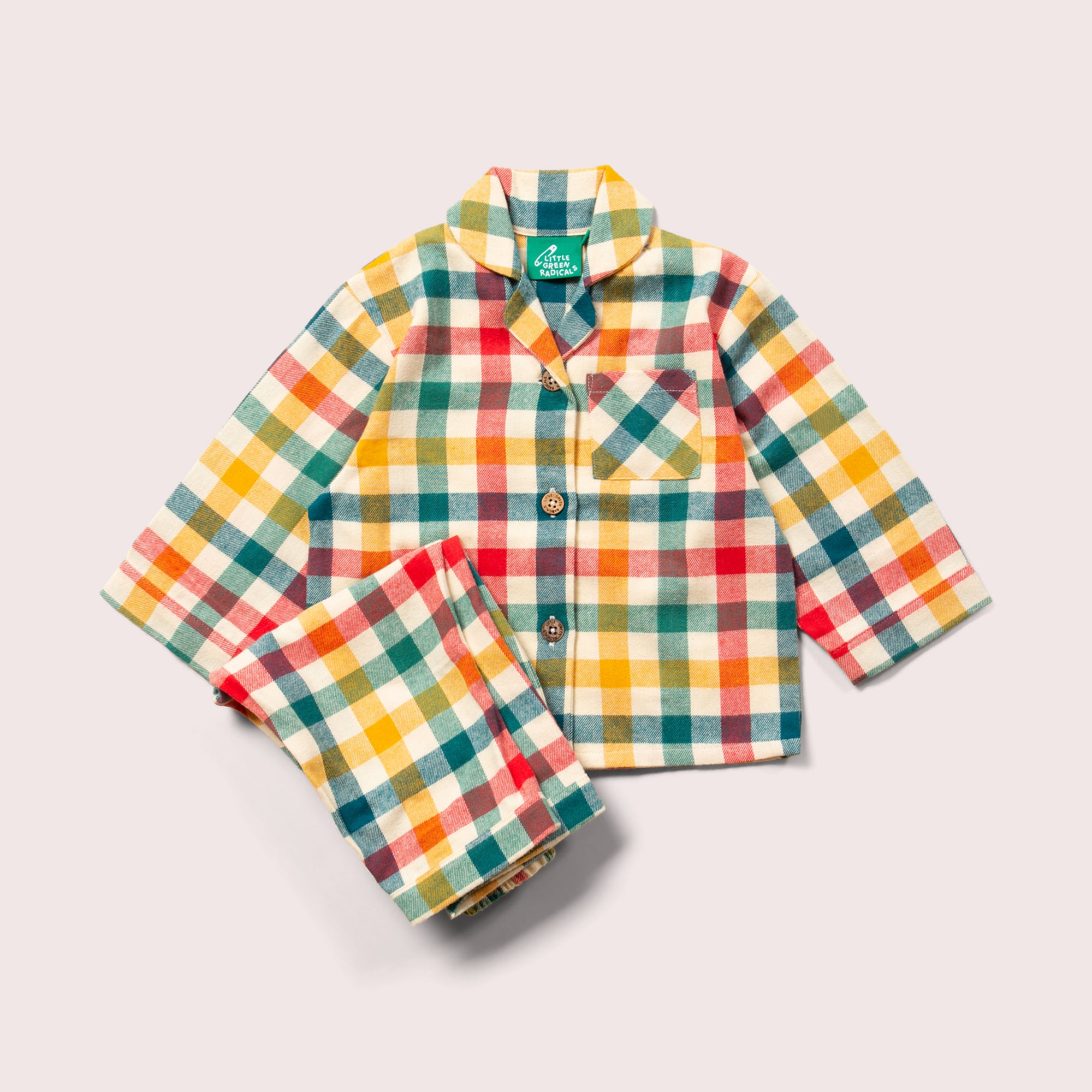 Rainbow Check Classic Button Up Pyjamas NOT AVAILABLE for USA/AUS/CAN