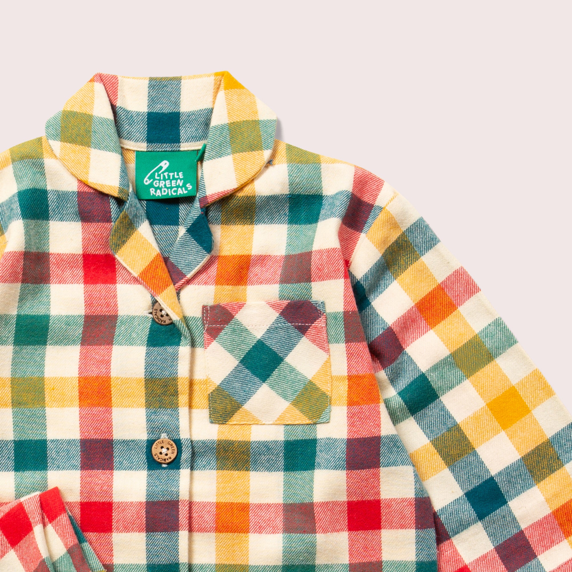 Rainbow Check Classic Button Up Pyjamas NOT AVAILABLE for USA/AUS/CAN