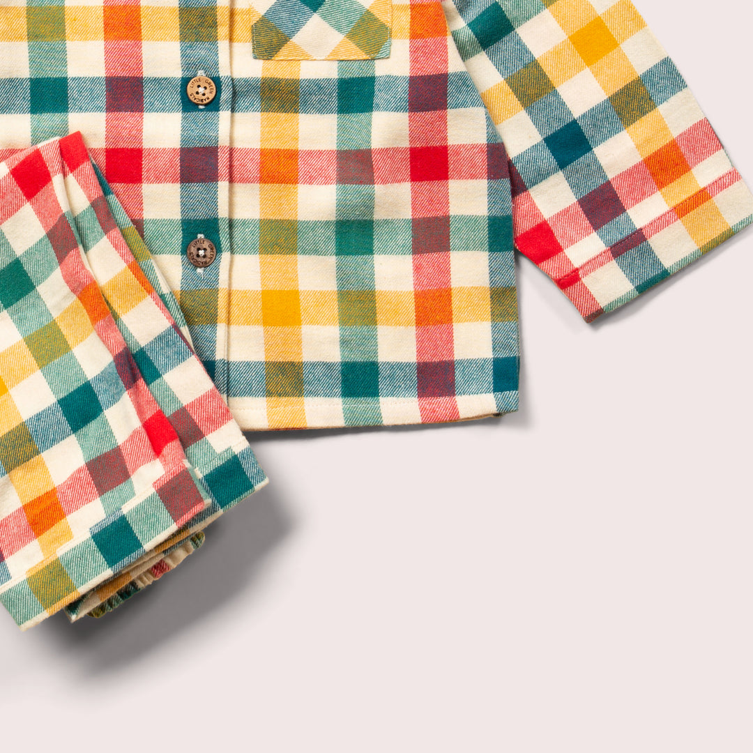 Rainbow Check Classic Button Up Pyjamas