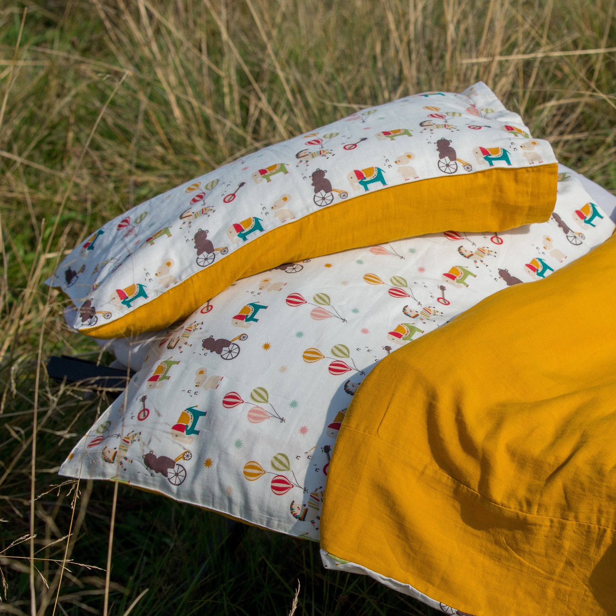 Journey To A Jamboree Cream Cuddly Cot Bed Set