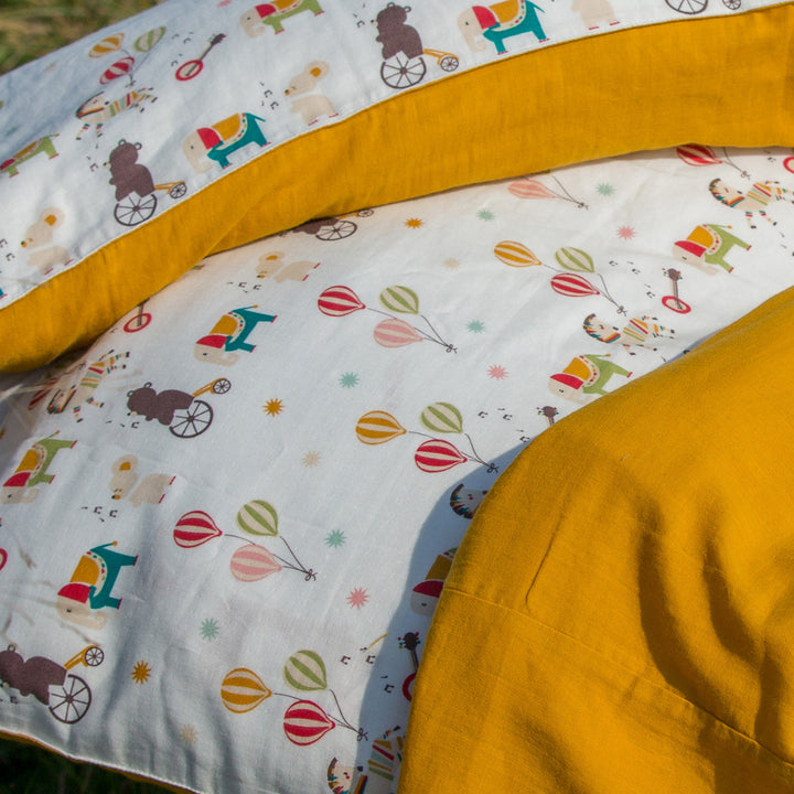 Journey To A Jamboree Cream Cuddly Cot Bed Set