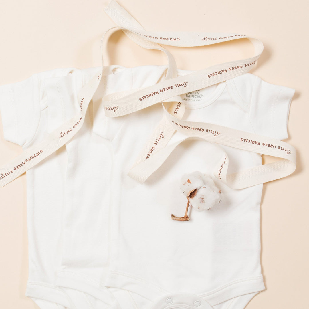 Natural Short Sleeve Baby Body - Pack of 3