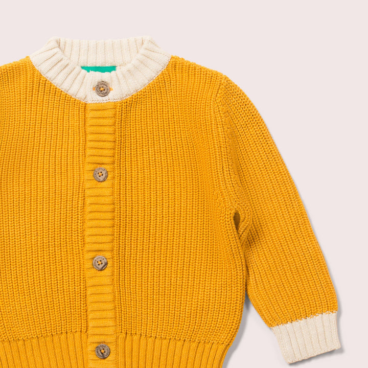 From One To Another Gold Snuggly Knitted Cardigan