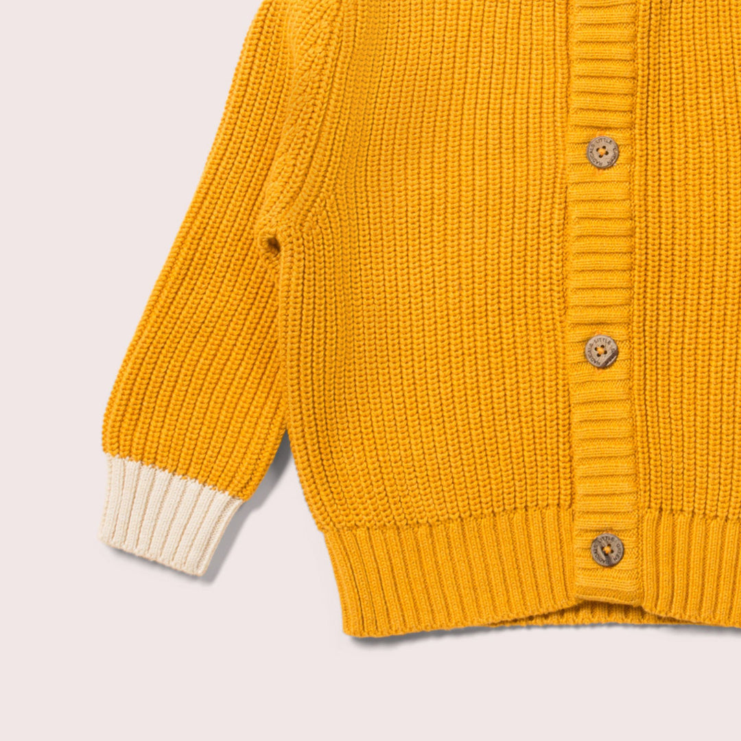 From One To Another Gold Snuggly Knitted Cardigan